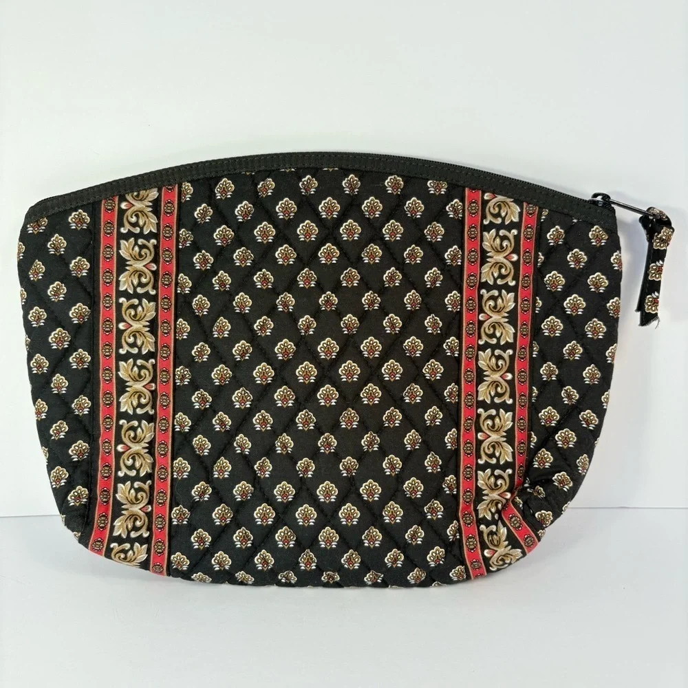Quilted Royal Black and Red Medium Handbag